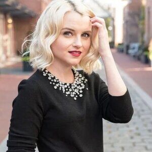 NWT Kate Spade "Do Wonders" Black Sweater Rhinestones XXL